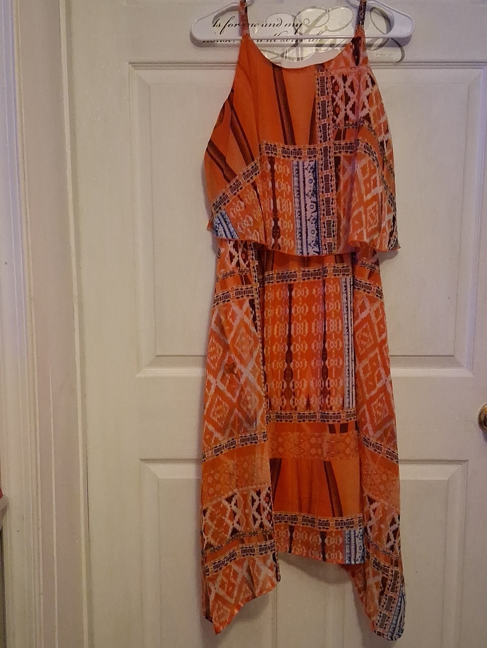 Mlle Gabrielle Orange Patterned Dress
